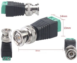 2 Pin <strong>BNC</strong> Male <strong>and</strong> Female Green Terminal Connector With Screw for Audio Video Coaxial <strong>Bnc</strong> Power Cable <strong>and</strong> <strong>Bnc</strong> Power Adapter - Product Image 1