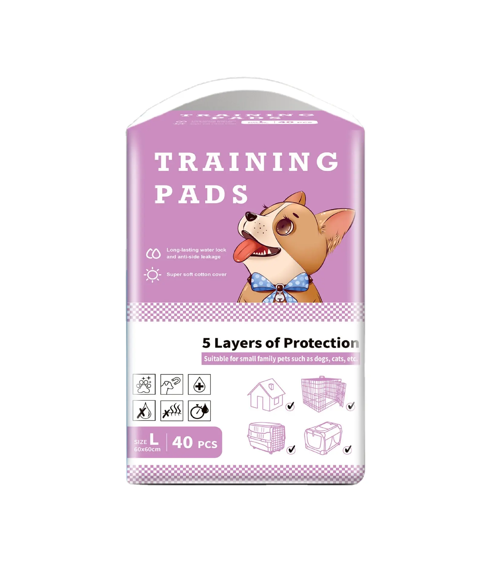 Almohadilla de orina de papel personalizada para mascotas, pañales desechables impermeables para mascotas femeninas para perros, almohadilla de orina para mascotas