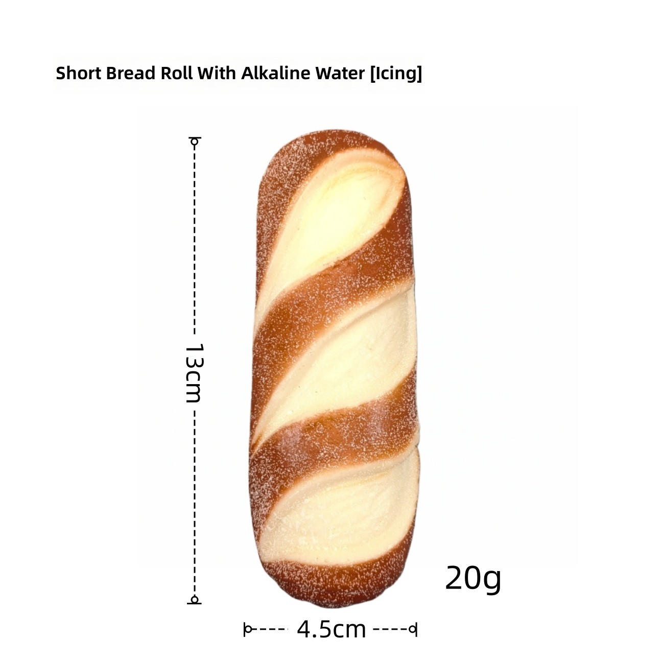Glaseado de pan alcalino de baguette corta