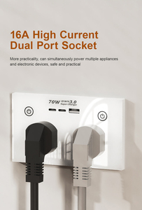Glomarket通用标准图雅双壁插座声控快速充电Usb Type-c 13a智能Wifi插座 - Product Image 6