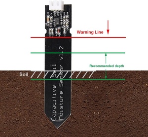 Sensor capacitivo analógico de humedad del suelo 3,3 ~ 5,5 V sensores de detección de humedad resistentes a la corrosión 3 pines para Arduino Raspberry Pi