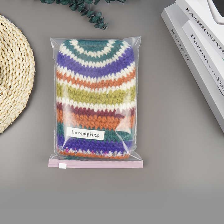 Penyimpanan kemasan dapat ditutup kembali tas tangan kulit Fashion murah kustom tas kopi Pvc plastik dengan tas ritsleting buram Tote katup