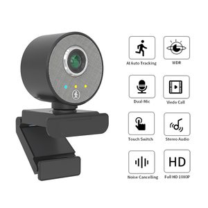 JideTech 1080P USB PC <strong>Web</strong> <strong>Camera</strong> Motion Auto Tracking Webcam with Microphone - Product Image 2