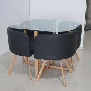 Modern Dining Kitchen <strong>Tables</strong> and Chairs <strong>Set</strong> With Chair <strong>Set</strong> 4 Seaters - Product Image 6