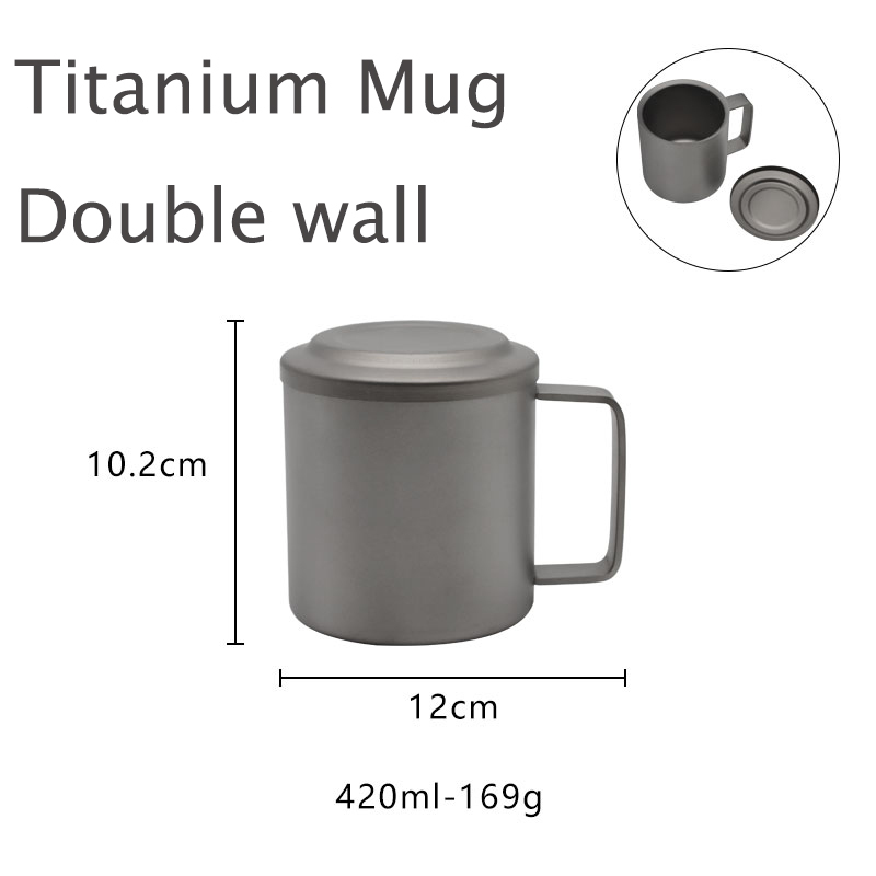 Titanium-420ML Cup with Lid