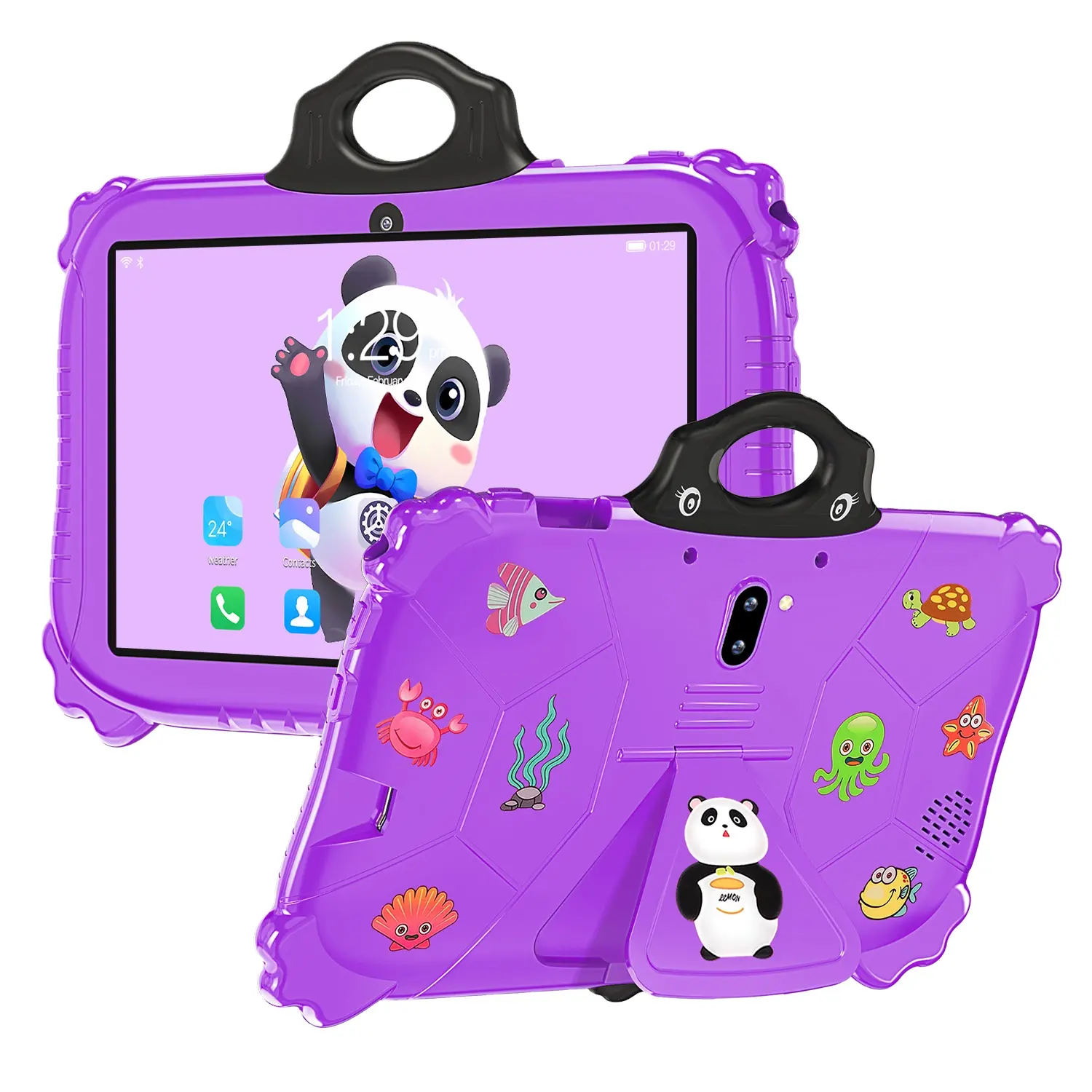 7 pouces Android Kids Tablet pour enfants Contrôle parental 2GB ROM 16 GB Tablette de stockage Pc avec étui antichoc EVA