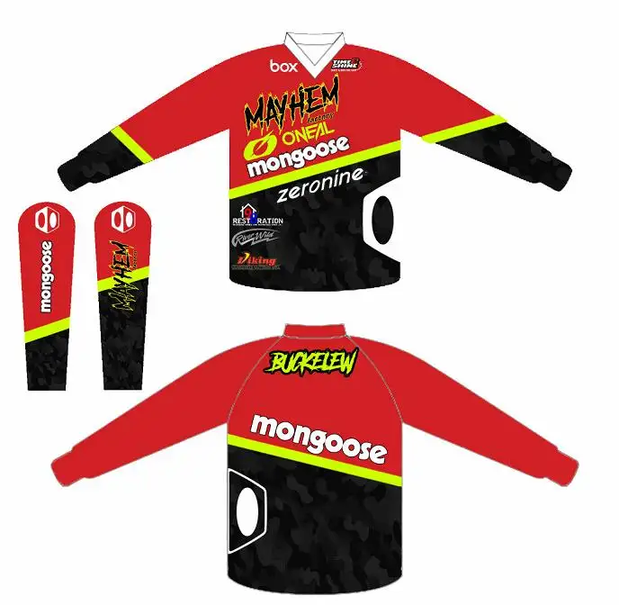 custom graphics UV protection race teams and athletes cool Riders wear black polyester cuffs moto race jersey