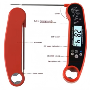 Termómetro de Cocina Digital LCD controlador de temperatura a prueba de agua higrómetro - Product Image 6