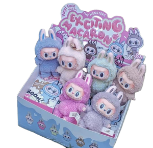 Labubu第1世代高品質マカロンブラインドボックスぬいぐるみオリジナルぬいぐるみキーチェーンマートモンスターLabubus La Bubu - Product Image 3