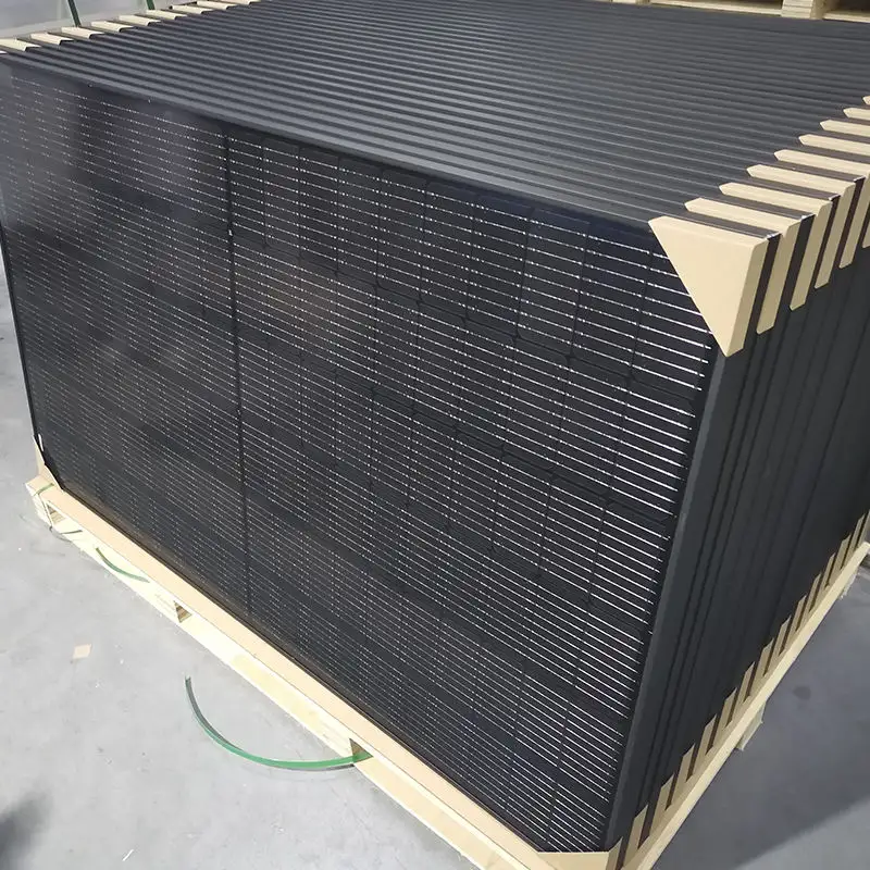 יצרנים בסין 390 400 410 ואט מונו חצי לחתוך כל שחור פנל סולארי עבור מגורים מערכת שימוש