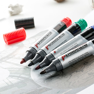Set di pennarelli permanenti con Logo personalizzato pennarelli permanenti impermeabili colorati con punta a scalpello a proiettile con Clip