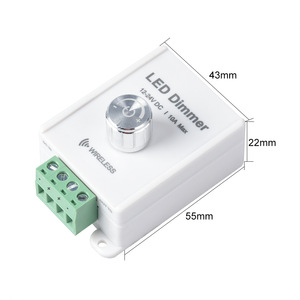 DC 12-24V 10A manopola manuale a canale singolo Dimmer LED striscia di luce monocromatica con interruttore Dimmer manopola PWM Dimmer per singolo colore - Product Image 4