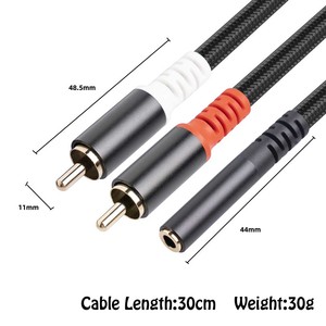 Universal <strong>RCA</strong> Cable Stereo 3.5mm Female to 2RCA Male Audio Cable to <strong>Headphone</strong> Y Splitter Cable for Phone MP3 Tablet Computer - Product Image 4