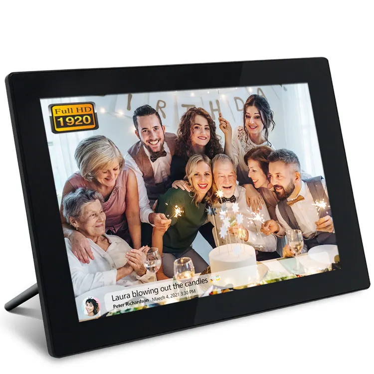 1920 Ips Touchscreen Lcd Hd Display App Bediening Draadloze Cloud Foto Video Smart Android 10 Inch Wifi Digitale Fotolijst