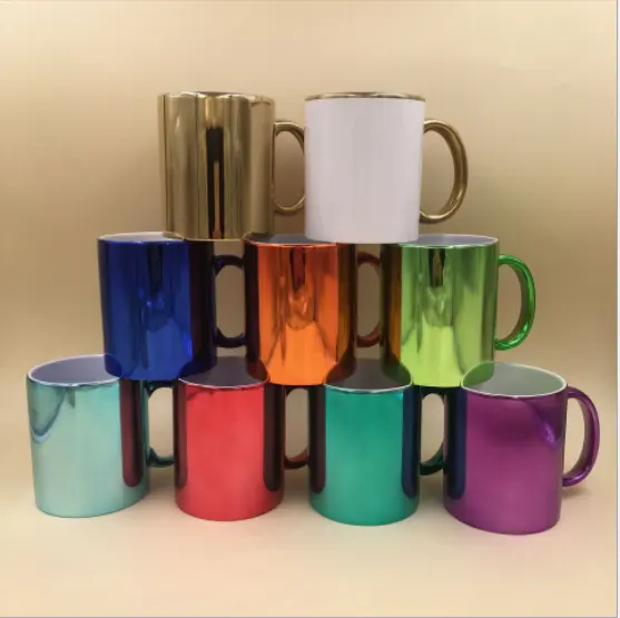 Sublimation custom logo print 11oz simple white coffee cups ceramic mug white to sublimate Fancy mugs