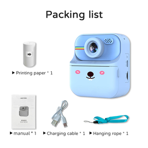 Mini Phim Hoạt Hình Ngay Lập Tức In Máy Ảnh Cho Trẻ Em Ảnh Kỹ Thuật Số Video Máy Ảnh Với Ảnh Tự Sướng Ống Kính Kép 2.4 Inch Màn Hình Đồ Chơi Món Quà Giáng Sinh - Product Image 4