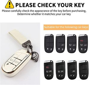 Grand Cherokee Renegade Chrysler Dodge RAM <strong>Journey</strong> Dart Fiat Smart <strong>Key</strong> 3 4 5 Buttons Cover Car <strong>Key</strong> Fob Keychain Accessory - Product Image 4