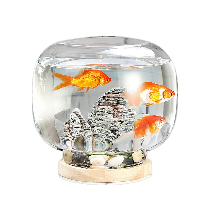 Vidro de aquário criativo de fábrica, tigela de peixe circular para tanque de peixes
