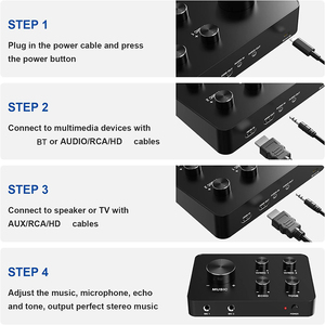 Hot bán HDTV karaoke Mixer HD AUX BT cầm tay karaoke không dây Microphone hỗ trợ TV rạp hát tại nhà âm thanh thanh loa Mixer - Product Image 5