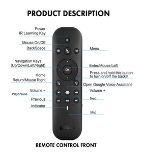 Ihomemix G60S Pro BT voce telecomando 2.4G Wireless Air Mouse giroscopio IR apprendimento Smart TV tastiera per proiettore TV - Product Image 3