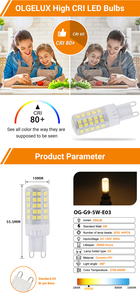 AC120V <strong>G9</strong> <strong>Led</strong> Bulbs 5W Replace 40W-60W Halogen Bulb No Flicker <strong>G9</strong> T4 <strong>Led</strong> Corn Bulbs for Pendant Ceiling Chandelier Wall Lighting - Product Image 3