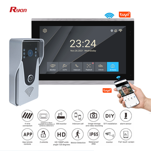 Timbre inteligente con cámara de seguridad para el hogar, sistema de intercomunicación con wifi, 2 vías de Audio, vídeo Ip, tuya
