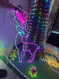 Guirnalda de luces para exteriores IP65, 5V, 12V, WS2811 Pixel, RGB, luces LED de cadena de semillas para decoración de árboles de Navidad, iluminación con motivos - Product Image 2