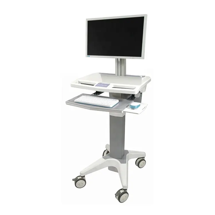 עבודת שולחן רפואי ריהוט רופא דיגיטלי נייד בית חולים סיעוד באיכות גבוהה מחשב נייד עגלת עיצוב תחנת עבודה מחשב עגלה