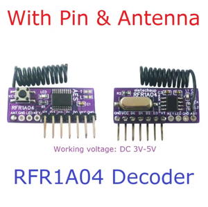Eletechsup RFR1A04 DC 3.3V 5V 4CH codifica e decodifica modulo di controllo remoto 433M RF scheda ricetrasmettitore Wireless - Product Image 5