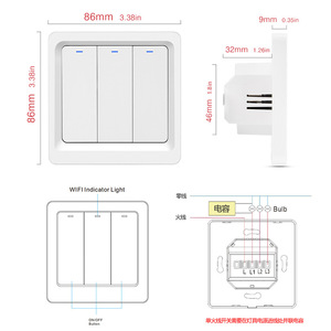 WIFI Smart Switches App Fernbedienung Arbeiten mit Apple HomeKit Siri Voice Smart Home Timer-Funktion Druckknopf - Product Image 6