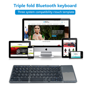 Upgraded Type-C Charging B033 Plus Triple Fold Folding <strong>Bluetooth</strong> <strong>Keyboard</strong> with Touch Wireless <strong>Bluetooth</strong> <strong>Keyboard</strong> - Product Image 2
