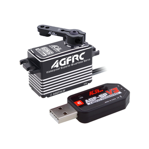 AGFRC A66FHLW 60 кг высокий крутящий момент низкопрофильный 8,4 В HV 0,100 s 4-полюсный бесщеточный водонепроницаемый цифровой программируемый автомобильный робот сервопривод - Product Image 3