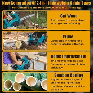 12 14 inch Pin Kép điện <span class=keywords><strong>Chainsaw</strong></span> xăng dầu không dây mạnh mẽ chế biến gỗ công cụ cắt máy xăng <span class=keywords><strong>Chainsaw</strong></span> - Product Image 3