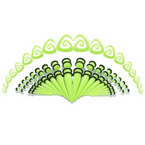 New 54pc/Set Ear Gauges Expander Acrylic <strong>Spiral</strong> Triangle Ear Stretcher <strong>Taper</strong> Tunnel Expander Plugs Ear Gauges Stretching <strong>Kit</strong> - Product Image 4