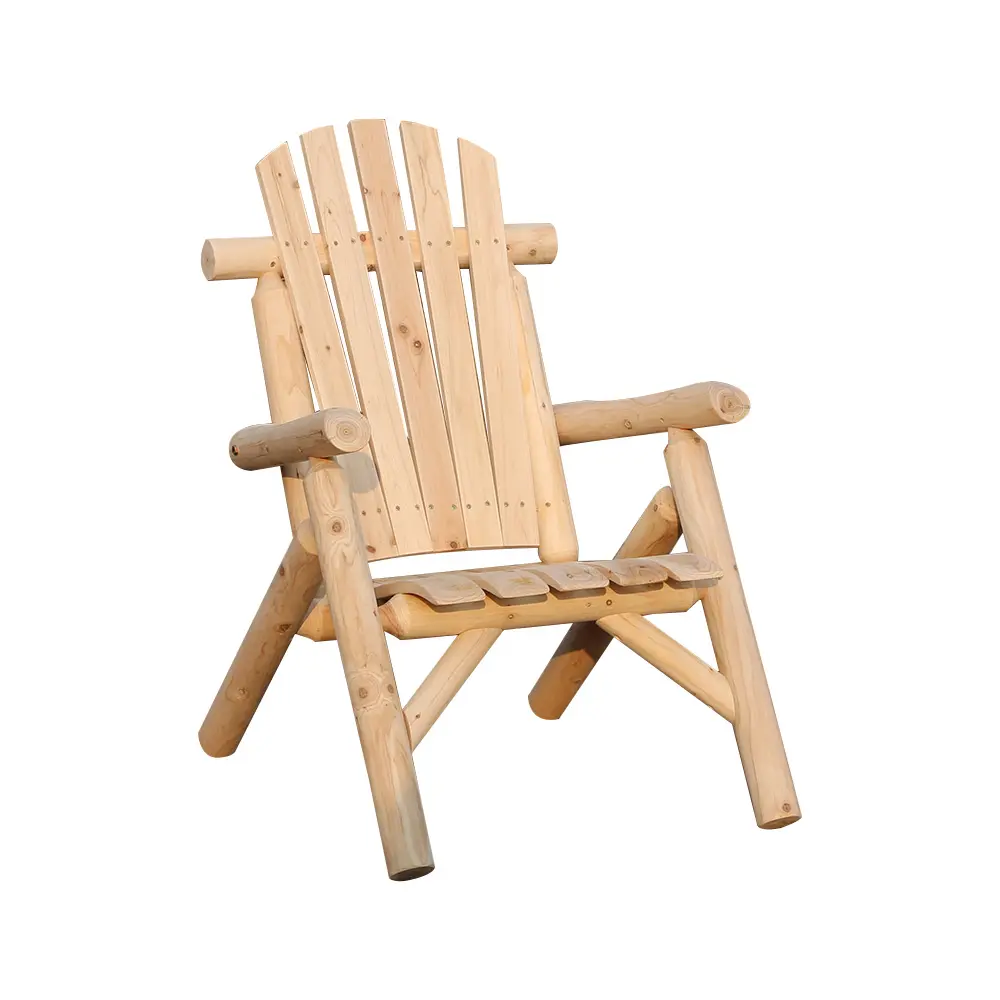 Silla Adirondack de madera de abeto a bajo precio personalizada silla Adirondack de cedro de madera maciza cómoda