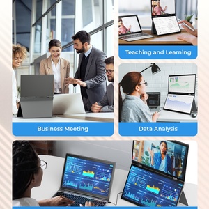 2K qkd Dual views chơi game màn hình 15.6 ''Màn hình cảm ứng <span class=keywords><strong>360</strong></span> độ có thể gập lại thiết kế tương thích với bên ngoài máy tính xách tay cho biên tập viên - Product Image 4