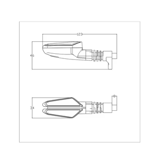 Flasher không thấm nước tín hiệu lần lượt ánh sáng cho xe máy hệ thống chiếu sáng phần 13.5V động cơ Hệ thống chiếu sáng LED phía sau đuôi chỉ số - Product Image 2