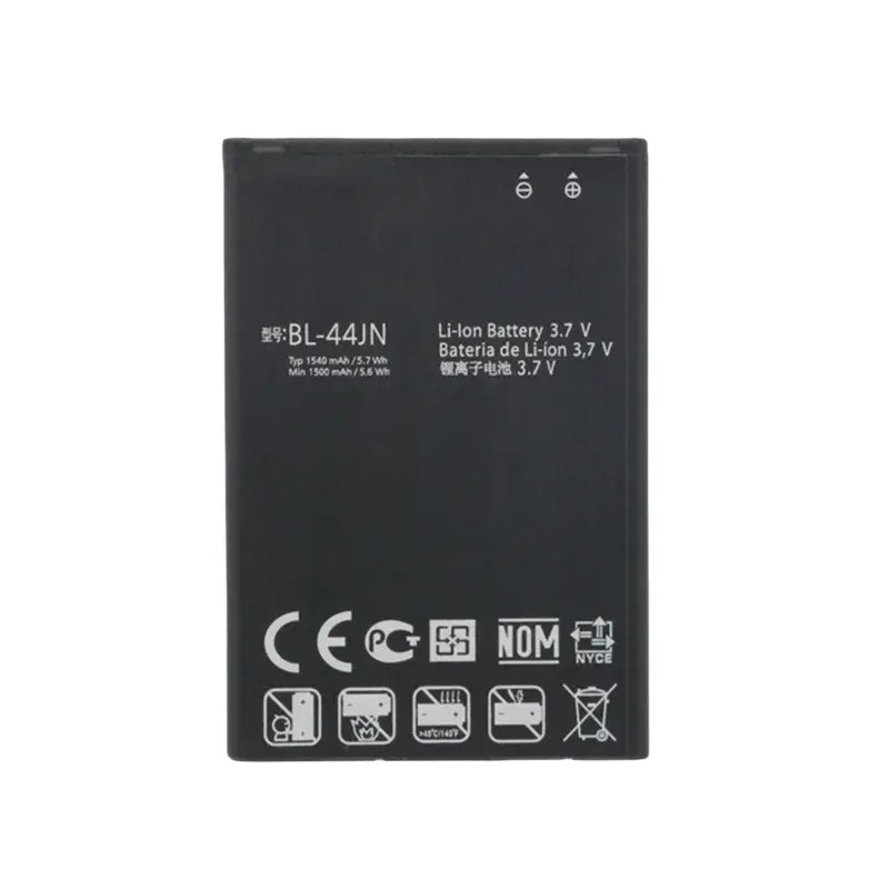 Bateria RUIXI 1540mAh BL-44JN para LG Optimus Preto P970 MS840 L5 P690 C660 P693 P698 E510 E610 E615 E612 E730 E400 Bateria