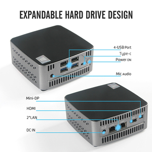 Vtex Mini computadora de escritorio Intel Core 8th Generation Whisky Lake-U Función completa Usb-C Morefine Modern 2 Ddr4 Sodimms Mini Pc - Product Image 6