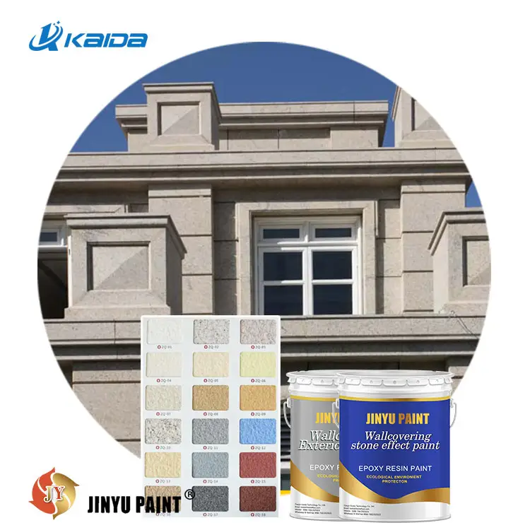 WaterProof Exterior Wall Building House Faux Natural Stone Paint Stone Texture Spray Paint Marble Granite Stone Coating Paint