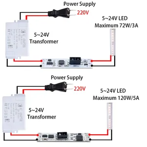 Módulo capacitivo de Interruptor táctil 5V-24V 3A Lámparas de control de atenuación LED Componentes activos Sensor de mano de barrido de escaneo de corta distancia - Product Image 6