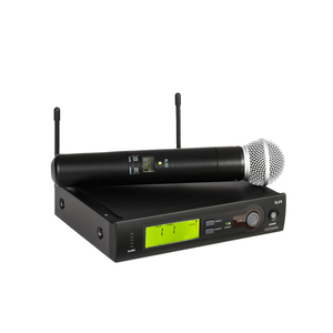 SLX4 SLX24 BETA58 profesyonel kablosuz UHF mikrofon metal mikrofon sistemi Karaoke kilise performansı için çerçeve ile - Product Image 4