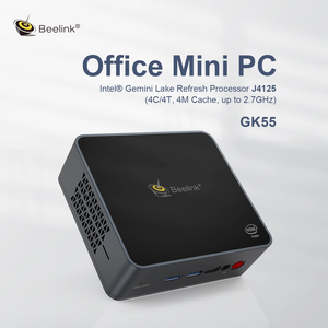 Werkseitig Beelink GK55 Mini-PC Intel Gelink Lake J4125 8 128GB M.2 SATA-SSD mit zwei RJ45 1000M Windws 10 OS Desktop-Computern - Product Image 3