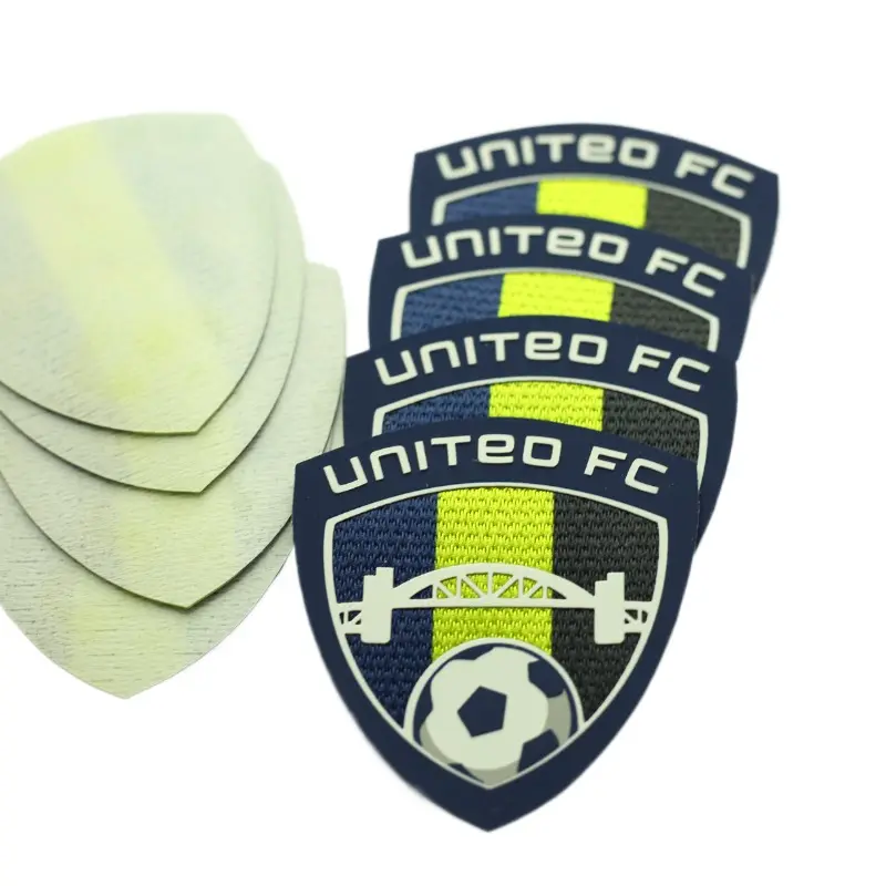 High Quality Design Custom Club Logo Soft Rubber Silicone Heat Transfer Labels Patches for Clothing