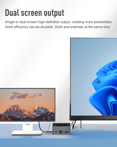 N100คอมพิวเตอร์ตั้งโต๊ะขนาดเล็ก12GB สาม HD-Mi dual-Mi มินิพีซีสำหรับธุรกิจที่มีชิปเซตฮาร์ดไดรฟ์ HDD ปลั๊กแบบเรา - Product Image 5