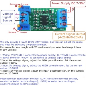 <strong>0</strong>-5V/<strong>0</strong>-10V to 4-20mA/<strong>0</strong>-20mA Voltage to Current <strong>Analog</strong> IO Module Transmitter <strong>V</strong>/I Linear Converter for PLC RS485 <strong>Sensor</strong> - Product Image 5