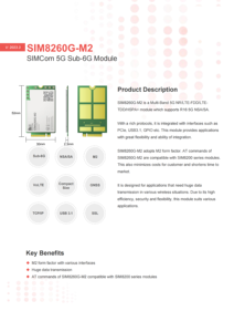 SIM8260G-M2 5G Sub-6G modul SIMCom Unterstützt R16 5G NSA/SA Multi-Band NR/LTE-FDD/LTETDD/HSPA + 5G Modul SIM8260G-M2 - Product Image 3