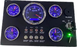 Painel de medição, 335*200mm 4krpm 18-32v 0-10bar com <span class=keywords><strong>sensor</strong></span> marítimo painel de instrumento de barco controle