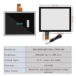 OEM ad alta risoluzione 3.5 4.3 5 6 7 8 9 10.1 pollici Touch Screen capacitivo Tft modulo Lcd Display - Product Image 4