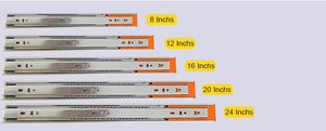 Corredor de guía de cajón de Metal, riel deslizante telescópico de extensión completa, Tobogán de cajón de cierre suave para cajón - Product Image 3